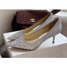 Jimmy Choo Heel 6.5cm Love Pumps Glitter 01 2021