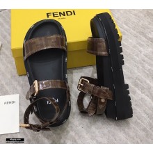 Fendi FF-logo Chunky Sandals Brown 2021