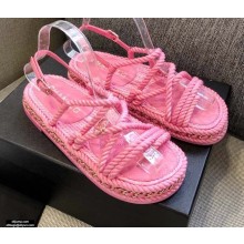 Chanel Cord Sandals G36925 Pink 2021
