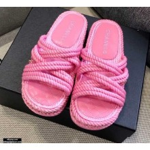 Chanel Cord Mules G36926 Pink 2021
