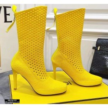 Fendi Elasticated Lace Promenade Ankle Boots Yellow 2021