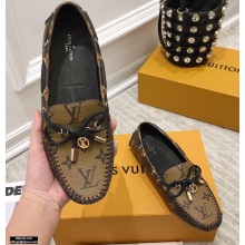 Louis Vuitton Gloria Flat Loafers Monogram Reverse Canvas 2021