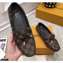 Louis Vuitton Gloria Flat Loafers Damier Canvas 2021