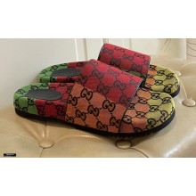 Gucci GG Slide Sandals Canvas Multicolor 2021