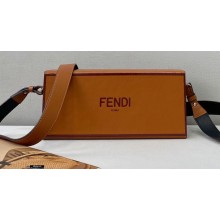 Fendi Leather Rigid Horizontal Box Bag Brown 2021