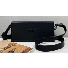 Fendi Leather Rigid Horizontal Box Bag Black 2021