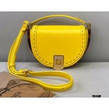 Fendi Leather Moonlight Shoulder Bag Yellow 2021