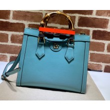 Gucci Diana Small Tote Bag 660195 Light Blue 2021