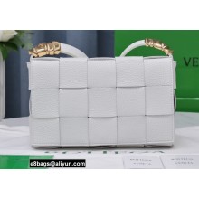 Bottega Veneta Intreccio Cassette Cross-body Bag Grained Leather White 2021