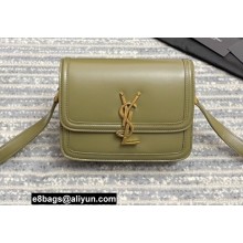 Saint Laurent Solferino Small Satchel Bag In Box Leather 634306 Olive Green
