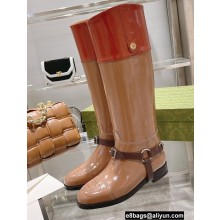 Gucci Knee-high Boots with Harness Leather Brown 2022
