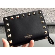 Valentino Rockstud Compact Wallet Black 2018