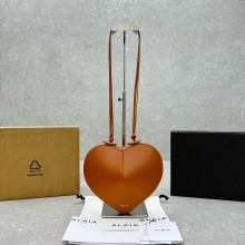 Alaia Le Cœur Heart Bag in calfskin caramel 2024