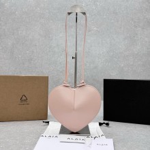 Alaia Le Cœur Heart Bag in calfskin light pink 2024