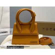 Jacquemus Le Chiquito Noeud Flexible Handle Small Bag Leather Yellow