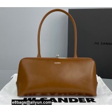 Jil Sander Goji Frame Small Hand Bag Brown