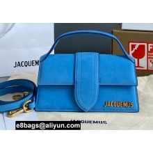 Jacquemus suede Le Bambino Mini Envelope Handbag blue