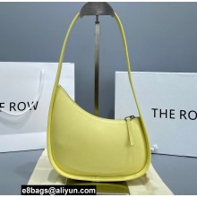 The Row Half Moon Bag in Leather Yellow