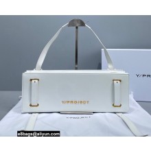 Y/project Accordion Baguette Bag Leather White