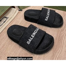 Gucci GG Slide Sandals Balenciaga Black 2022
