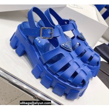 Prada Foam Rubber Sandals Blue 2022