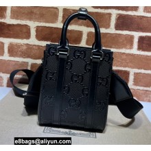 Gucci GG embossed mini tote bag 696010 Black 2022