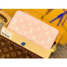 Louis Vuitton Monogram Empreinte Leather Zippy Wallet Spring in the City M81279 Pink
