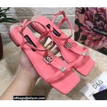 Dolce & Gabbana Nappa leather DG sandals Pink 2022