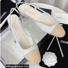 Chanel Heel 1.5cm Pattern Slingbacks G31319 Light Blue 2022