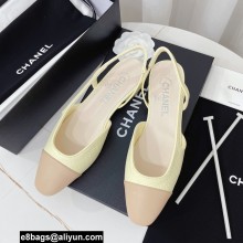 Chanel Heel 1.5cm Pattern Slingbacks G31319 Light Yellow 2022
