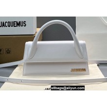 Jacquemus Leather Le Chiquito Long handbag White