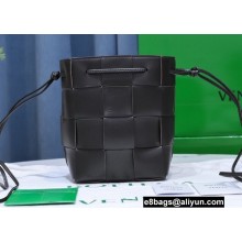 Bottega Veneta cassette Small intreccio leather cross-body bucket bag Coffee 2022