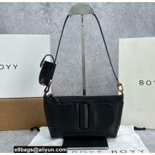 Boyy Pouchette Leather Buckle Bag 5123 Black