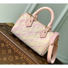 Louis Vuitton Monogram Empreinte leather Nano Speedy Bag Summer Stardust M81508 Pink