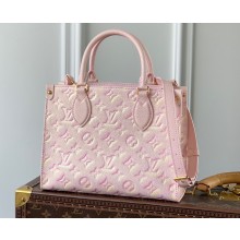 Louis Vuitton Monogram Empreinte leather OnTheGo PM Tote Bag M46168 Pink