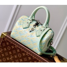 Louis Vuitton Sprayed and embossed grained cowhide leather Speedy Bandoulière 20 Bag M46092 Green