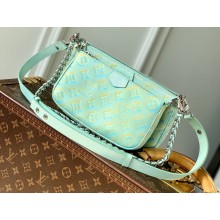 Louis Vuitton Sprayed and embossed grained cowhide leather Multi Pochette Accessoires Bag M46180 Green