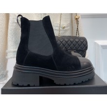 Chanel Calfskin Ankle Boots G39208 Suede Black 2022