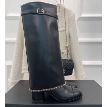Chanel Chain Around Heel 6.5cm High Boots G39345 Calfskin Black 2022