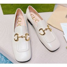 Gucci Loafers with Horsebit ‎700064 Leather White 2022