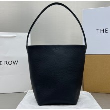 The Row Medium N/S Park Tote Bag in Grained Leather 1822 Black