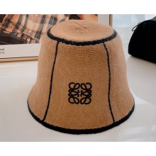 Loewe Knit Bucket Hat Camel