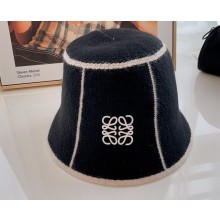 Loewe Knit Bucket Hat Black