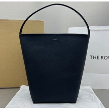 The Row Large N/S Park Tote Bag in Grained Leather 1822 Black