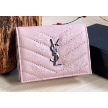 Saint Laurent cassandre flap card case Wallet 530841 Pink