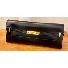 Saint Laurent manhattan clutch Bag in leather 695949 Black