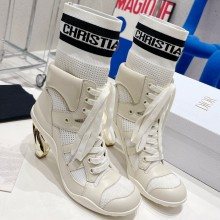 Dior D-zenith heeled Ankle Boots White 2022