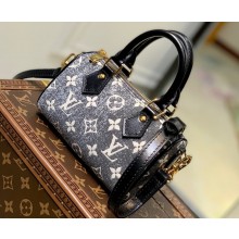 Louis Vuitton Denim textile jacquard Nano Speedy Bag M82242