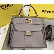 Fendi Peekaboo Iconic Mini Bag with Baguette Pocket Gray 2023