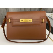 Saint Laurent manhattan small shoulder bag in leather 675626 Brown